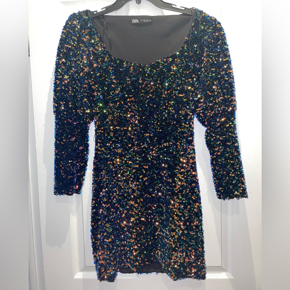 Zara sequin cocktail dress